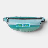 Custom Name Abstract Watercolor Ocean Horizon Art Heuptasje (Liggend)