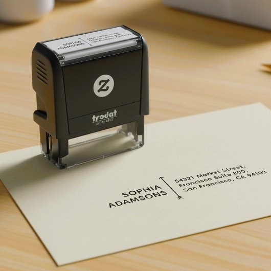 Custom Name & Address | Modern Self Addressed Zelfinktende Stempel