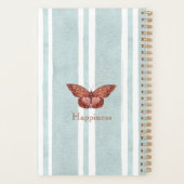 Custom name adorable french background botanical planner (Achterkant)