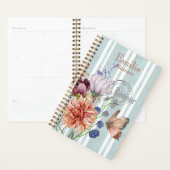 Custom name adorable french background botanical planner (Display)