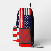 Custom Name American Flag Football Boys Backpack Bedrukte Rugzak (Rechts)