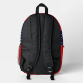 Custom Name American Flag Football Boys Backpack Bedrukte Rugzak (Achterkant)