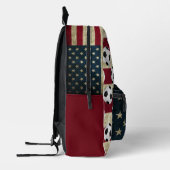 Custom Name American Flag Soccer Boys Backpack Bedrukte Rugzak (Links)