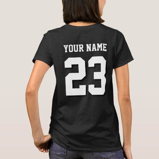 Custom Name and Number Jersey Sports T-shirt (Achterkant)
