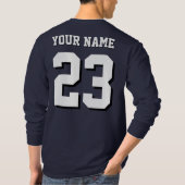Custom Name and Number Jersey Sports T-shirt (Achterkant)