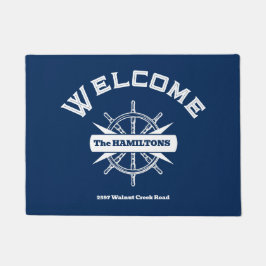 Custom Name and Text Nautical Deurmat
