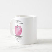 Custom Name Apple Personalized Teacher Thank You  Koffiemok (Voorkant links)