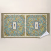 Custom Name Artistic Zentangle Beach Towel Strandlaken (Voorkant)