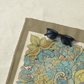 Custom Name Artistic Zentangle Beach Towel Strandlaken (In situ)