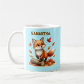  Custom Name Autumn Fox Cup  Koffiemok (Links)