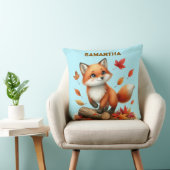 Custom Name Autumn Fox Pillow Kussen (Stoel)