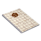 Custom Name Autumn Pattern Spiral Notebook Notitieboek (Rechterzijde)