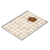 Custom Name Autumn Pattern Spiral Notebook Notitieboek (Linkerzijde)