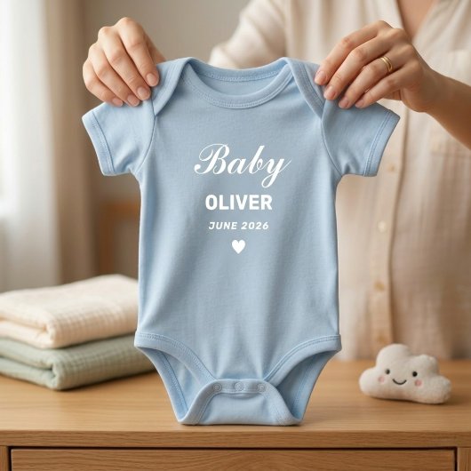 Custom Name Baby Bodysuit, Personalized Pregnancy  Romper