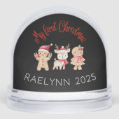 Custom Name Baby’s First Christmas Snow Globe  Sneeuwbol (Voorkant)