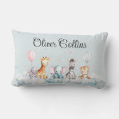 Custom Name Baby Zebra met al zijn vrienden Kussen (Achterkant)