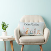 Custom Name Baby Zebra met al zijn vrienden Kussen (Stoel)