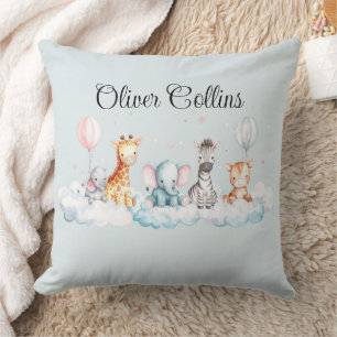Custom Name Baby Zebra met al zijn vrienden Kussen