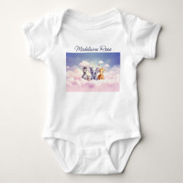 Custom Name Baby Zebra met al zijn vrienden Romper