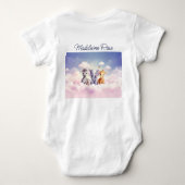 Custom Name Baby Zebra met al zijn vrienden Romper (Achterkant)