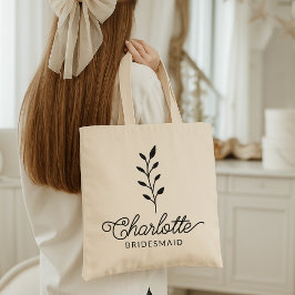 Custom Name Bag Gift Bridesmaids & Bride Squad Tote Bag