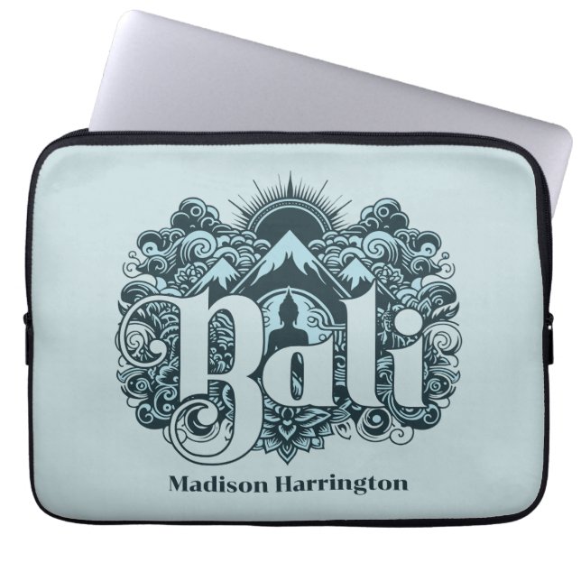 Custom Name Bali Laptop Sleeve (Voorkant)