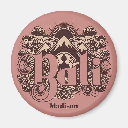 Custom Name Bali Magneet (Voorkant)