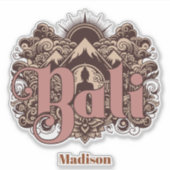 Custom Name Bali Sticker (Voorkant)
