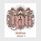 Custom Name Bali Sticker (Vel)