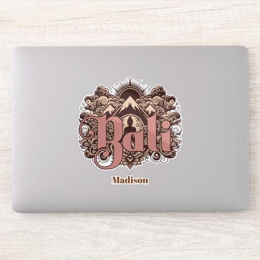 Custom Name Bali Sticker (Computer)