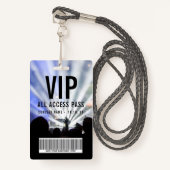 Custom Name Barcode VIP All Access Pass Concert Badge (Voorkant met draagriem)