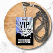 Custom Name Barcode VIP All Access Pass Concert Badge
