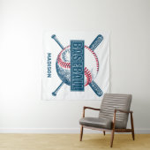 Custom Name Baseball Wandkleed (In Situ (horizontaal))
