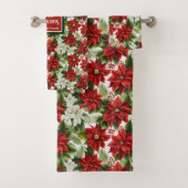 Custom Name Bath Towels Traditional Holiday Gift Bad Handdoek (Insitu)