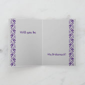 CUSTOM NAME Be My Bridesmaid met Paarse toga's (Binnen)