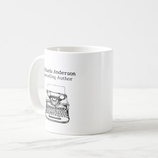 Custom Name Bestselling Author Writer Gift Koffiemok (Voorkant links)