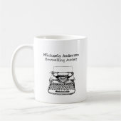 Custom Name Bestselling Author Writer Gift Koffiemok (Links)