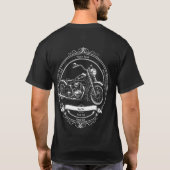 Custom Name Biker Skull Retro Motorcycle T-Shirt (Achterkant)