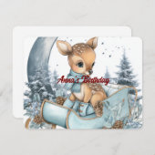 Custom Name Birthday Invitation | Cute Design Kaart (Voorkant / Achterkant)