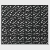 Custom Name Birthday Modern Script Stars  Cadeaupapier (Vlak)