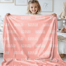 Custom Name Blanket Gift for Baby Girl or Baby Boy Fleece Deken