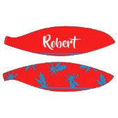 Custom name blue dragons on red basketbal (Panelen)