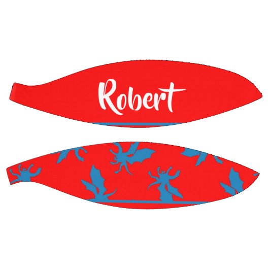 Custom name blue dragons on red basketbal (Panelen)