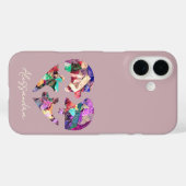 Custom Name Blush Powder Roze Schattige Kleurrijk Case-Mate iPhone Case (Achterkant (horizontaal))