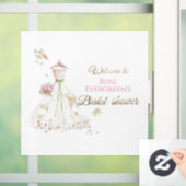 Custom Name Blushing Bride in Bloom Bride to Be Raamsticker (Huis)