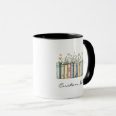 Custom Name Book Lover Mok (Voorkant rechts)