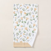Custom Name Botanical Scandinavian Bad Handdoek (Handdoek)