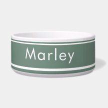 Custom Name Bowl voor Honden - Sage Green