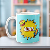 Custom Name Boys Superhero Mug Personalised Koffiemok