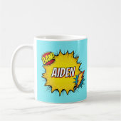 Custom Name Boys Superhero Mug Personalised Koffiemok (Links)